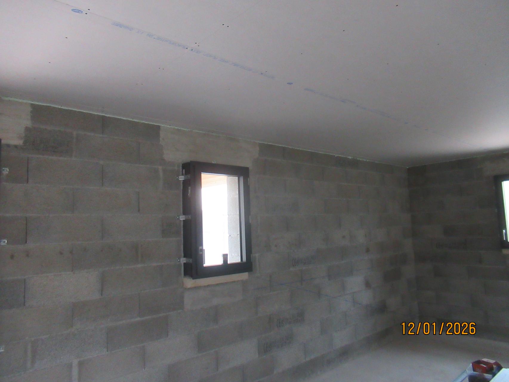 R?alisation du plafond en placo sur fourrures