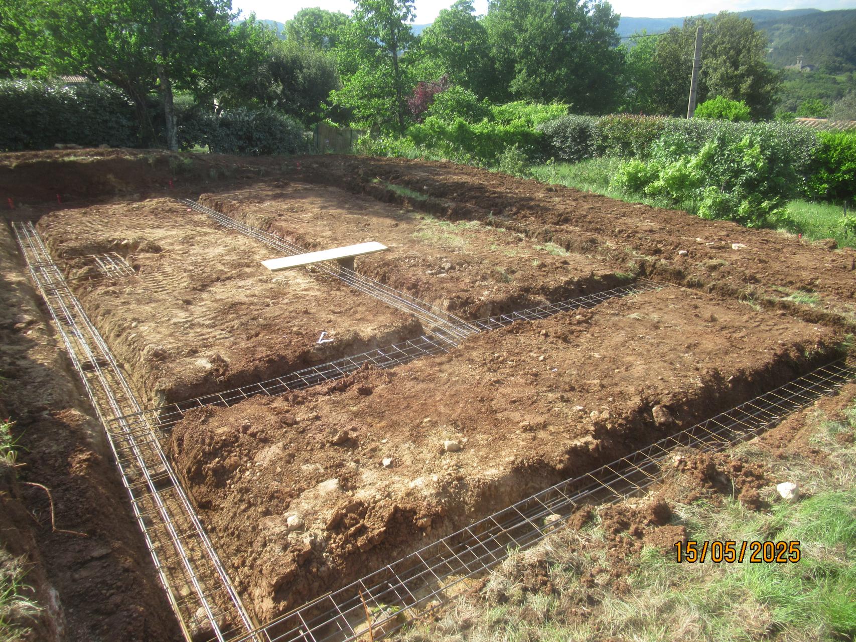 Ouverture des fouilles et ferraillage