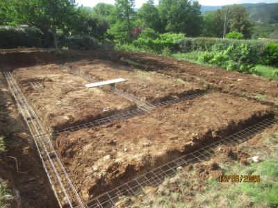 Ouverture des fouilles et ferraillage