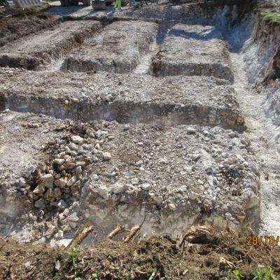 Ouverture des fouilles et ferraillage