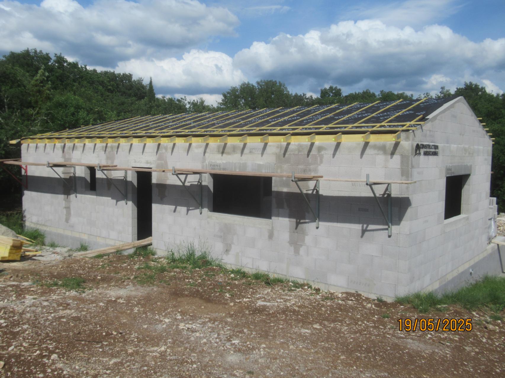 Pose de l'écran sous toiture