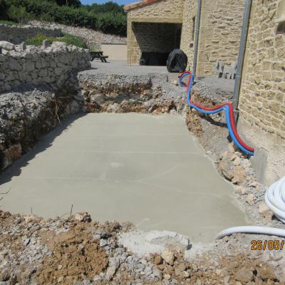 Coullage de la dalle