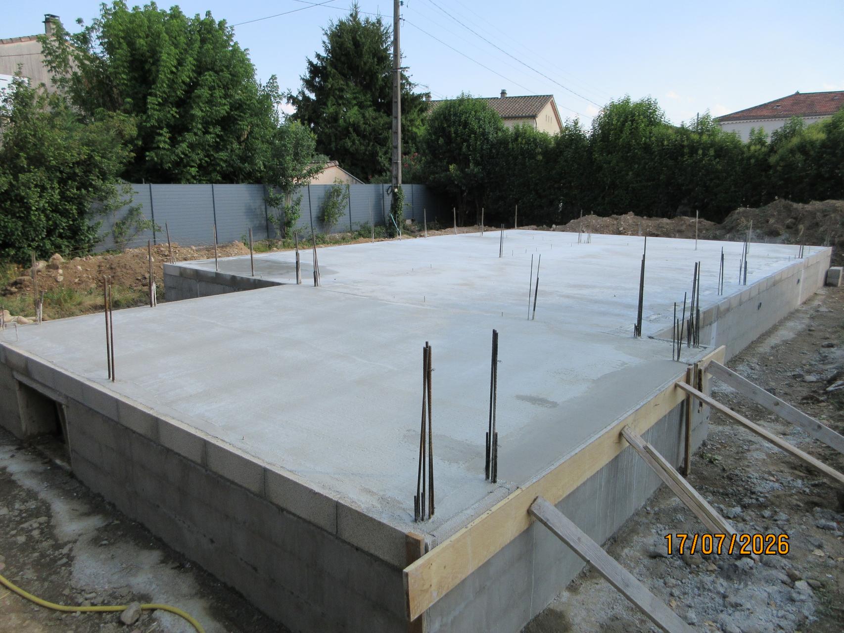Coulage de la dalle du plancher