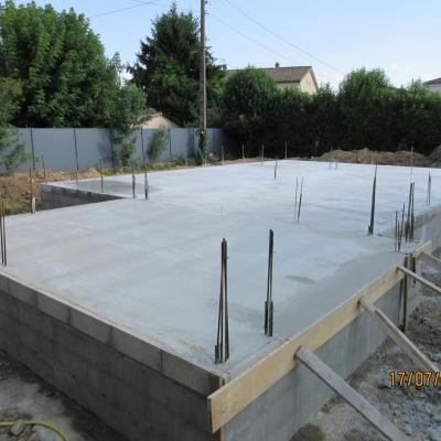 Coulage de la dalle du plancher