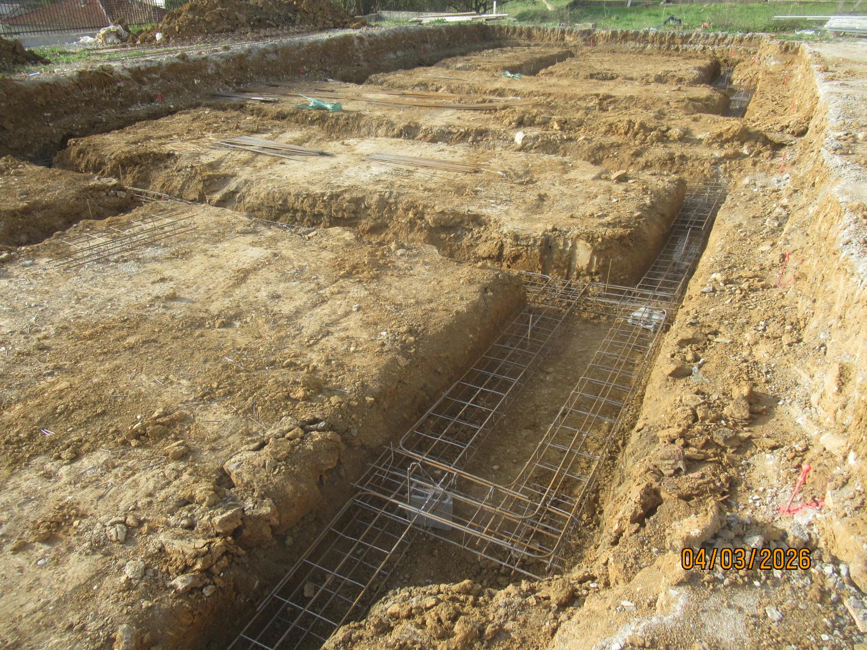 Ouverture des fouilles et ferraillage