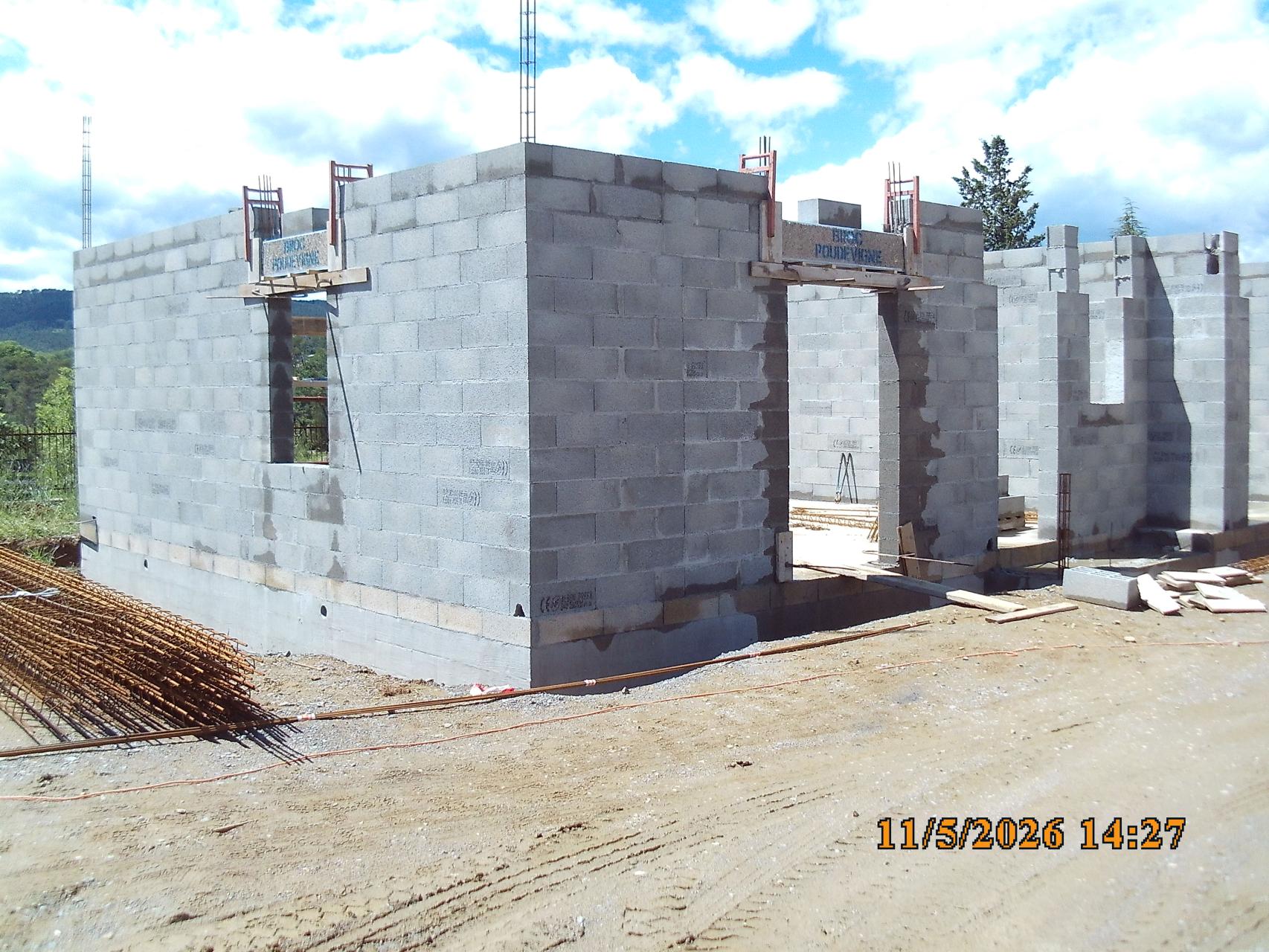 Elevation des murs