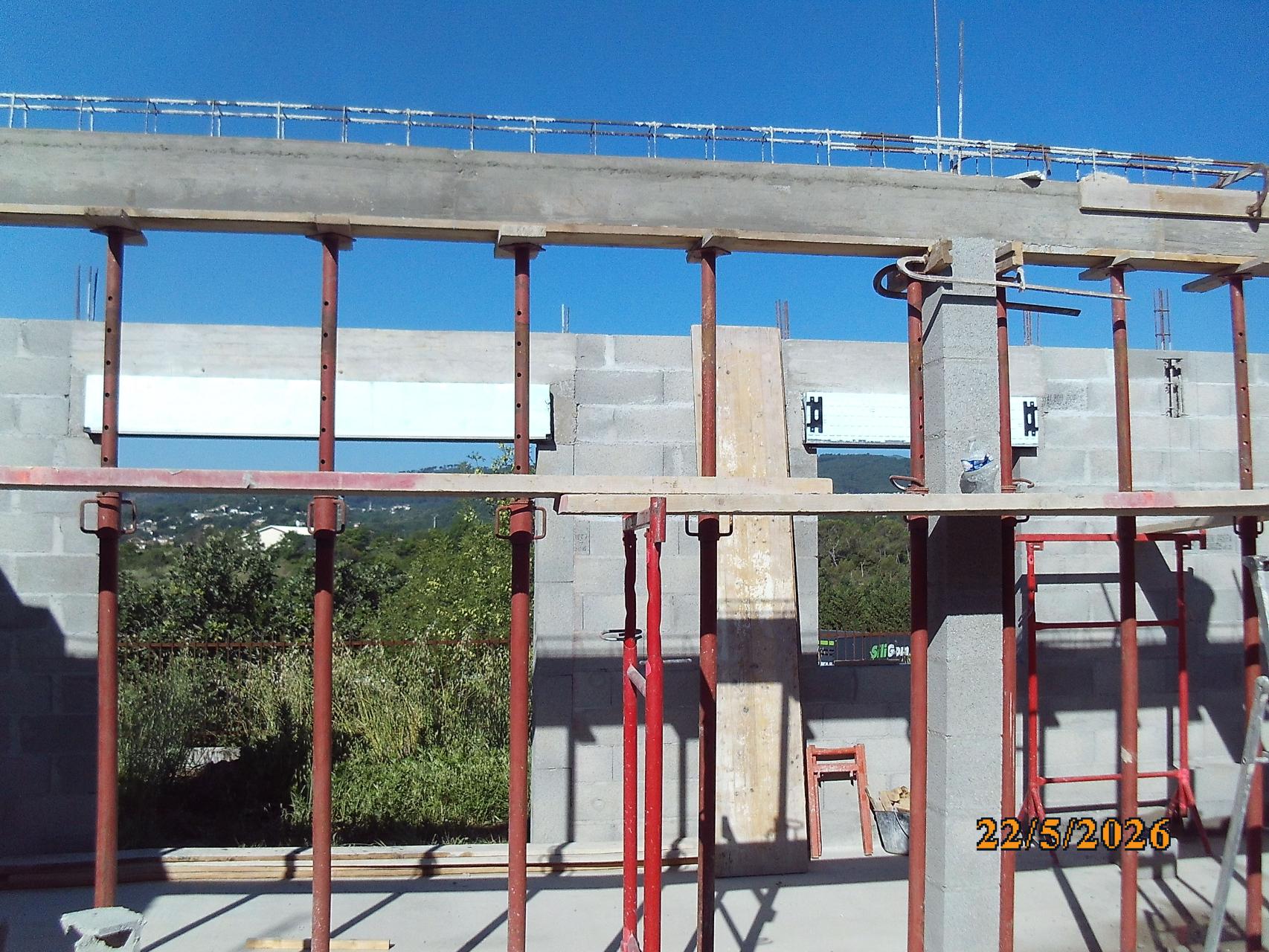 Coulage des poutres sous-sol