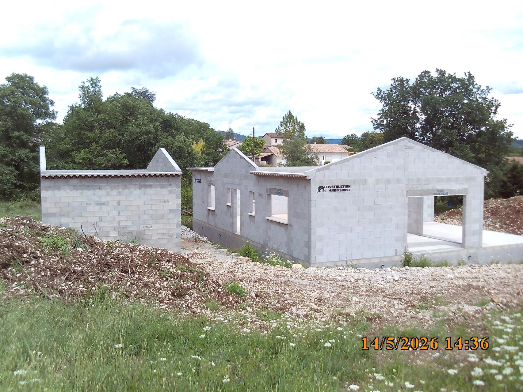 Elevation des murs