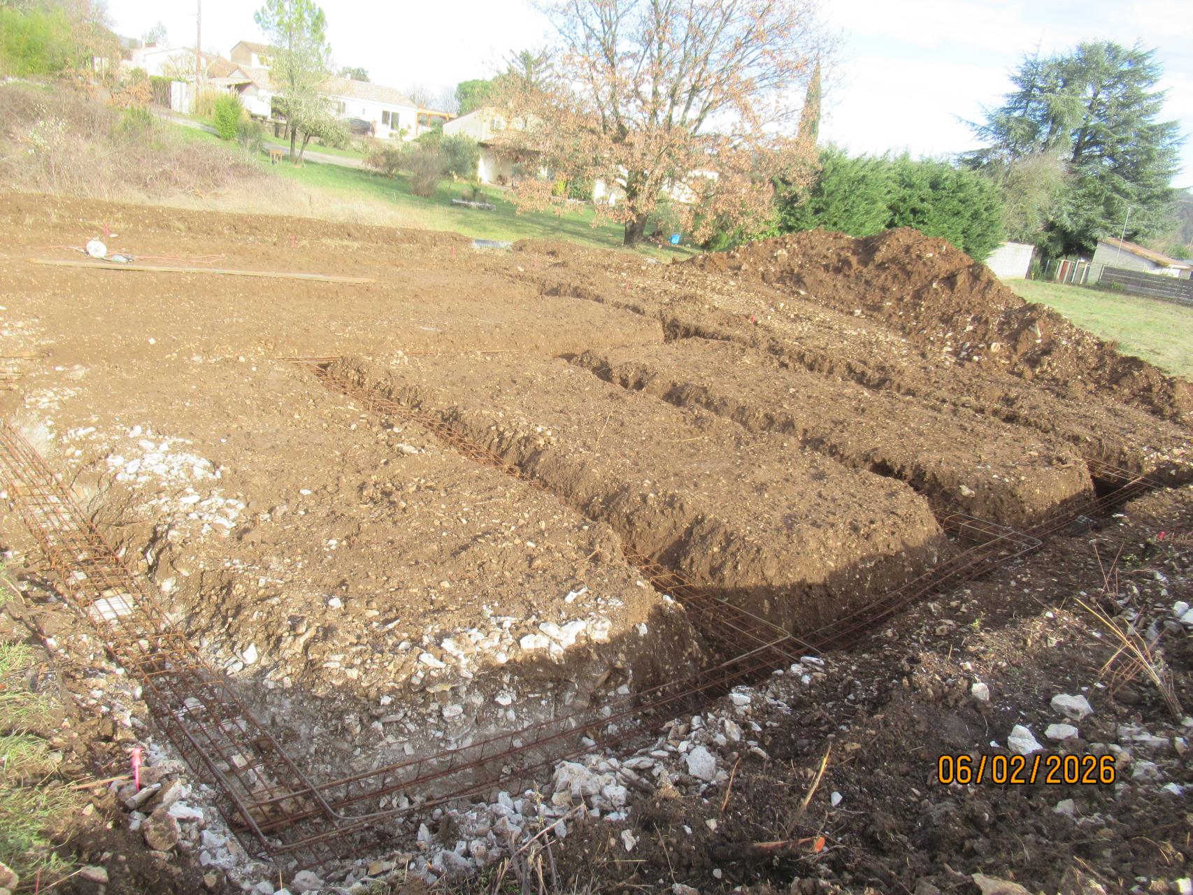 Ouverture des fouilles et ferraillage