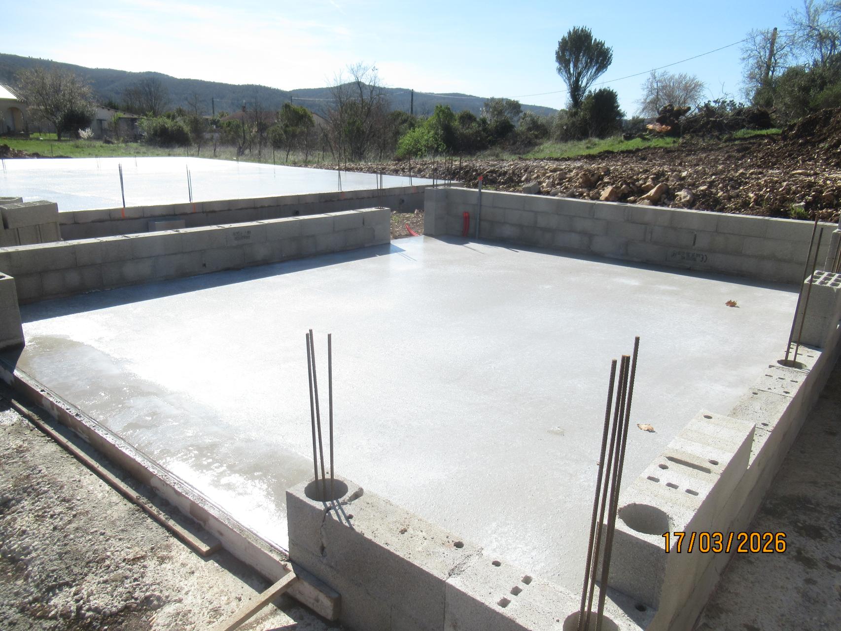 Coulage de la dalle du plancher