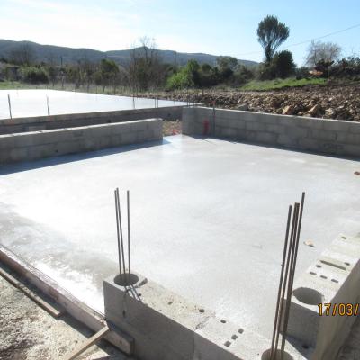 Coulage de la dalle du plancher