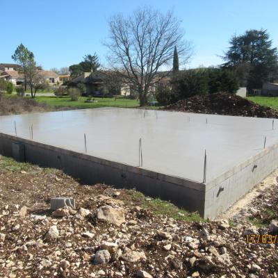 Coulage de la dalle du plancher