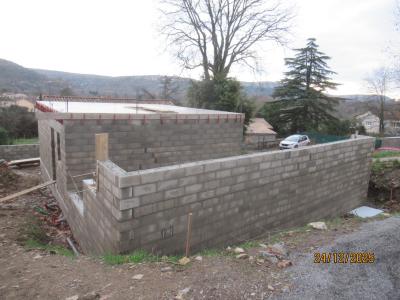 Pose des poutrelles et hourdis de la dalle de l'?tage