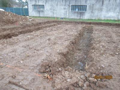 Ouverture des fouilles et ferraillage