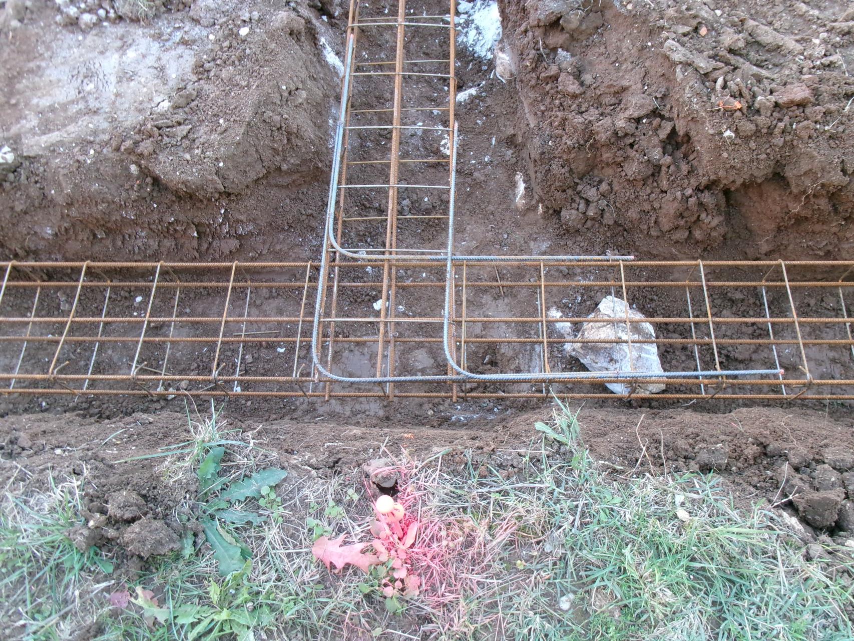 Ouverture des fouilles et ferraillage