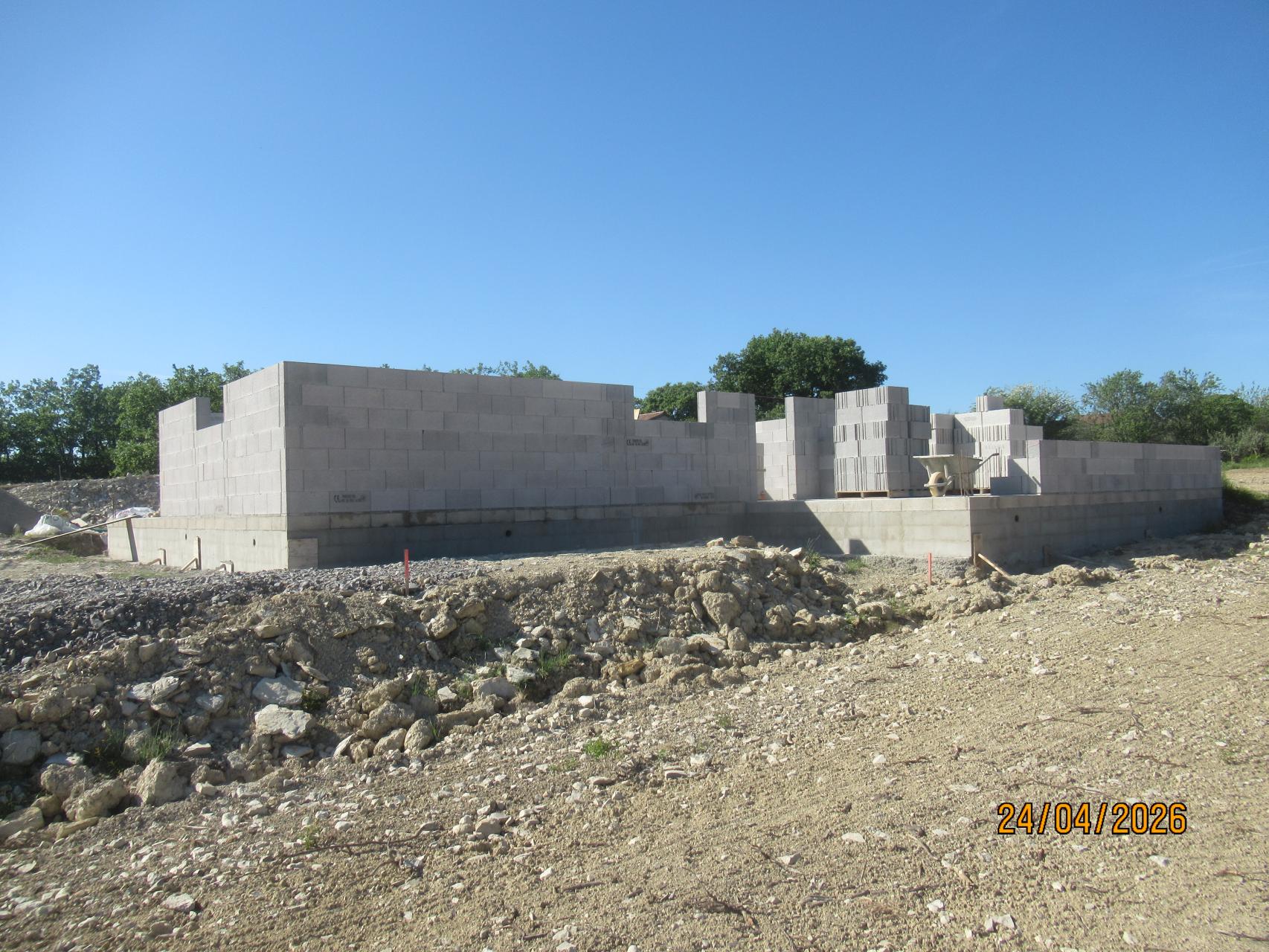 Elevation des murs